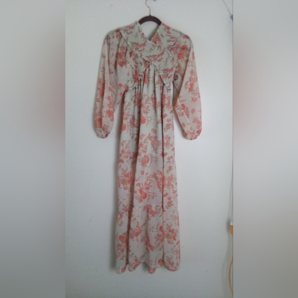 FOREVER 21 Floral Maxi Dress SIZE MEDIUM 26BUST 25 WAIST 54 LENGTH - Picture 7 of 8